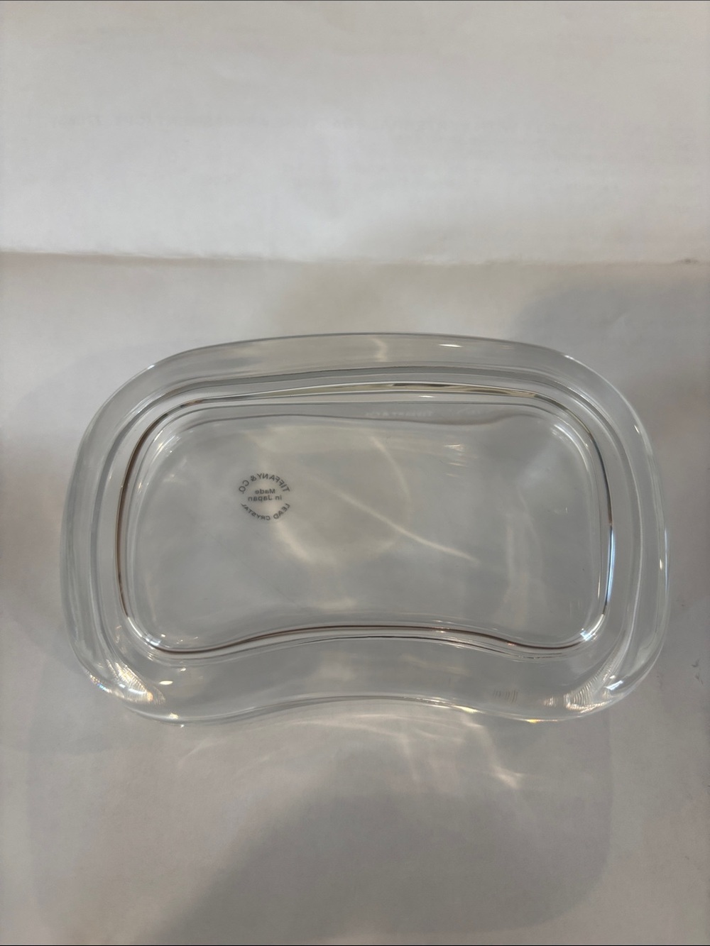 New Tiffany & Co. Women's Glass Case Elsa Peretti Wave Trinket Box Unused